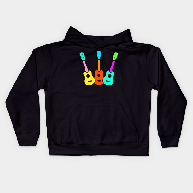 Joyful Ukulele Kids Hoodie by jazzworldquest